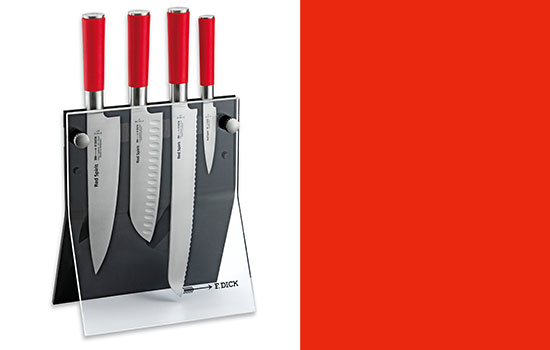 F Dick Red Spirit Knife Block